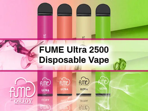 Fume ultra 2500 disposable vape in vibrant pink coral beige and green with sleek matte finish for convenient vaping