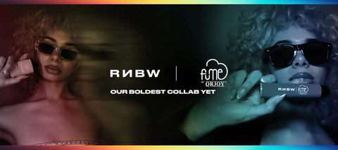 Black and white vaporizer device with ’ribw’ branding