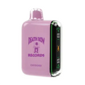 Pink plastic vape pen Death Row 15K with clear glass top and black digital display panel with green LED indicators