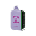 Lavender death row 15k dr15000 vape pen with clear top cap and digital display panel for precise use