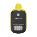 Yellow and black matte disposable vape pen with r logo 5000 puffs mango peach watermelon flavor death row 5000 puffs