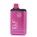 Pink metallic elf vpr 7000 ultra vape pen with black top and strawberry banana flavor mouthpiece