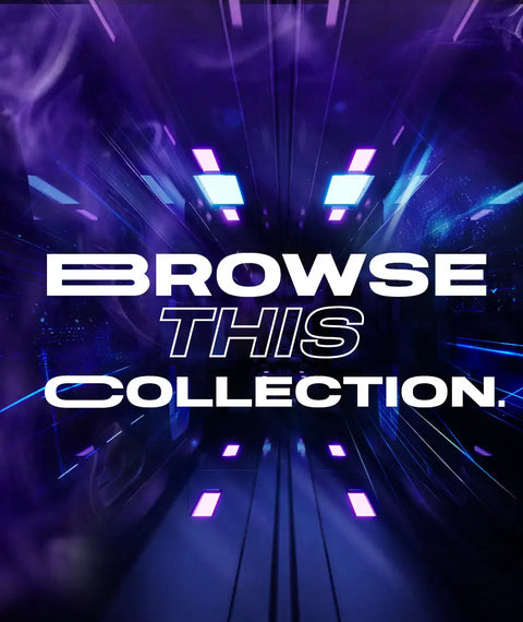 The image features a futuristic, neon-lit digital tunnel with glowing purple and blue lights.