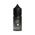 Black glass bottle of fume e-liquid orjoy black ice 5 percent salt nicotine with black ribbed cap 30ml capacity