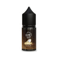 A sleek black glass bottle of fume vapes cuban tobacco salt nicotine e-liquid with ribbed black cap 30 ml