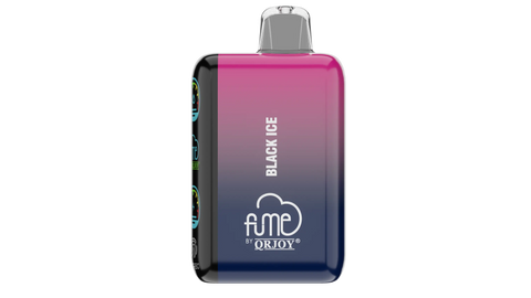 Fume Eternity Zero vape device with sleek gradient pink to blue finish featuring black ice branding and fume by qrjoy logo