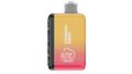 A sleek rectangular vape device fume eternity zero with yellow to pink gradient and strawberry banana flavor label by fume by qrjoy