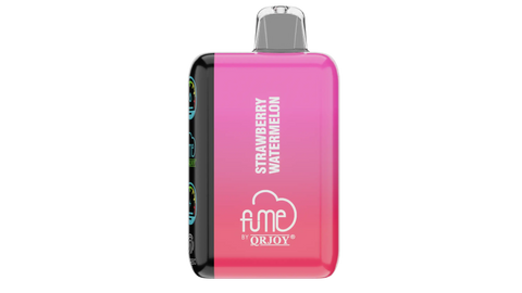 Pink and black rectangular fume eternity zero vape device with strawberry watermelon flavor text and cloud logo