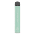 A sleek mint green fume extra disposable vape pen with black cap silver base and desert breeze 5 percent label