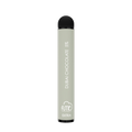 A sleek matte sage green fume extra disposable vape pen with black cap labeled dubai chocolate 5 percent for 1500 puffs