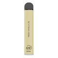 A sleek pale yellow fume extra disposable vape pen with black cap and minimalist branding for 1500 puffs