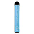 Fume extra 1500 puffs light blue cylindrical disposable vape pen with kiwi strawberry 5 percent flavor and black caps