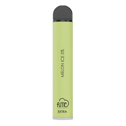 Fume extra 1500 puffs disposable vape pen in light green melon ice flavor with black cap and silver base