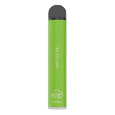A sleek lime green fume extra 1500 puffs disposable vape pen with a black cap and silver base