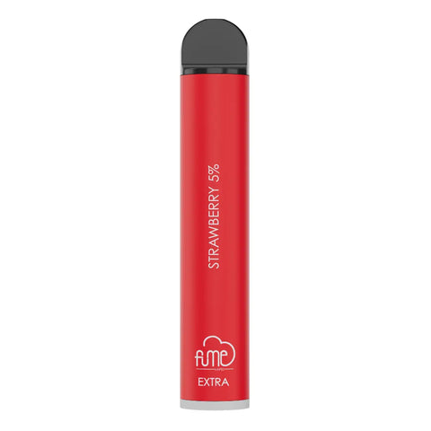 Red fume labs extra disposable vape pen in strawberry 5 percent flavor with 1500 puffs capacity