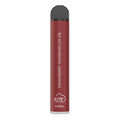 A sleek matte red fume extra 1500 puffs disposable vape pen with a black cap and strawberry watermelon 5% flavor text
