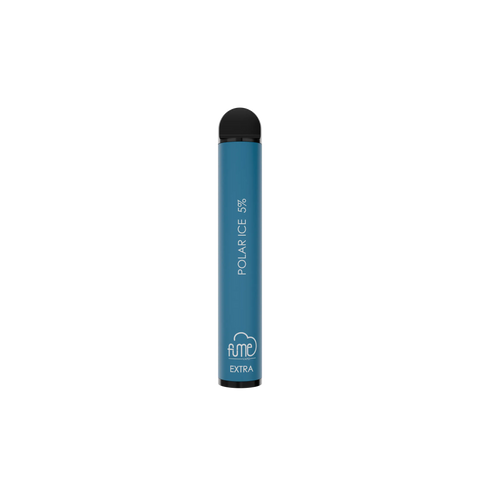 Teal fume extra 1500 puffs disposable vape pen with black cap in polar ice 5% flavor for smooth vaping experience
