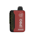 Fume pro zero vape device in red and black with glowing green constellation pattern on the side by qrjoy pro