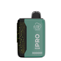 Teal and black qrjoy fume pro zero vape device with glowing green constellation pattern on the side