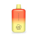 A vibrant orange to yellow gradient fume recharge vape pen with a glossy finish featuring apple watermelon flavor and 5% nic