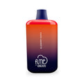A sleek fume recharge 5% nic disposable vape pen with red to purple gradient and navy blue top cap