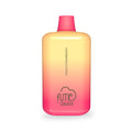 A vibrant peach to pink gradient fume recharge vape pen with 5% nicotine and peach strawberry flavor branding