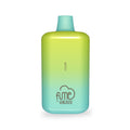A sleek fume recharge 5% nic disposable vape pen with gradient lime green to teal finish by qrjoy