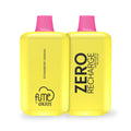Bright yellow rectangular disposable fume recharge zero vape pens with pink caps and black text branding