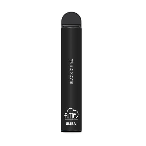 Black fume ultra vape pen with black ice 5 percent flavor offering 2500 puffs for extended vaping sessions