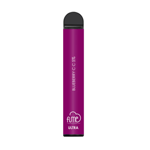 Purple fume ultra disposable vape pen with black cap and white branding offering 2500 puffs for extended use