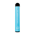 Light blue fume ultra disposable vape pen with black cap and base labeled kiwi strawberry 5% for 2500 puffs