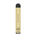 Gold-colored fume ultra disposable vape pen with black cap and base labeled pina colada 5 percent for 2500 puffs
