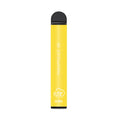 Bright yellow fume ultra disposable vape pen with black cap and base pineapple ice 5% flavor 2500 puffs