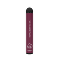 A sleek matte burgundy fume ultra disposable vape pen with black cap and triple berry ice 5 percent flavor label