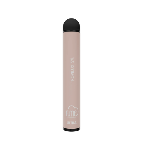 A sleek matte blush pink fume ultra 2500 puffs disposable vape pen with a black cap and base