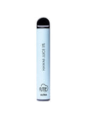 Light blue fume ultra disposable vape pen with black cap and hawaii juice 5 percent for 2500 puffs use