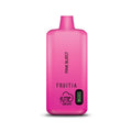 A vibrant pink rectangular fume by qrjoy disposable vape pen with sleek matte finish and pink burst flavor branding