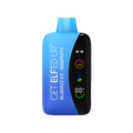 Blue and black get elfed up bluerazz ice vaporizer with sleek rectangular design and illuminated buttons and digital display