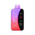 Purple and red gradient vaporizer with black digital display panel from Get ELF’ed UP for vaping enthusiasts