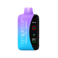 A sleek gradient purple-to-blue disposable vape pen with black control panel and illuminated indicators from Get ELFED UP