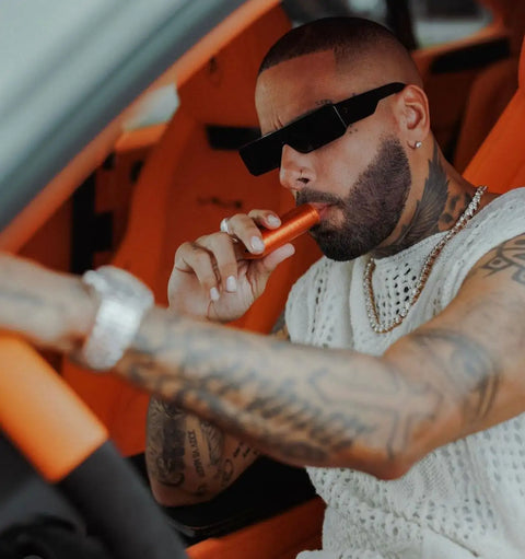 Orange cylindrical vape pen