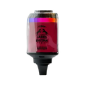Wiwi Fares shisha tower with red and clear plastic tank black base and colorful LED light ring on top