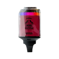 Wiwi Fares Shisha Tower red and clear plastic tank with black base and colorful led light ring around the top