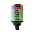 Green fares shisha wiii tobacco cartridge with clear top black base and rainbow band in wiwi fares shisha tower product