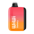 A vibrant gradient red-to-orange wiwi galaxy 18k vape device with a sleek glossy finish and black accents